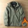 Men's Outdoor Leisure Plus Velvet  Autumn and Winter Thickened Tooling Jacket Windproof and Waterproof Outdoor Mountaineering Suit
