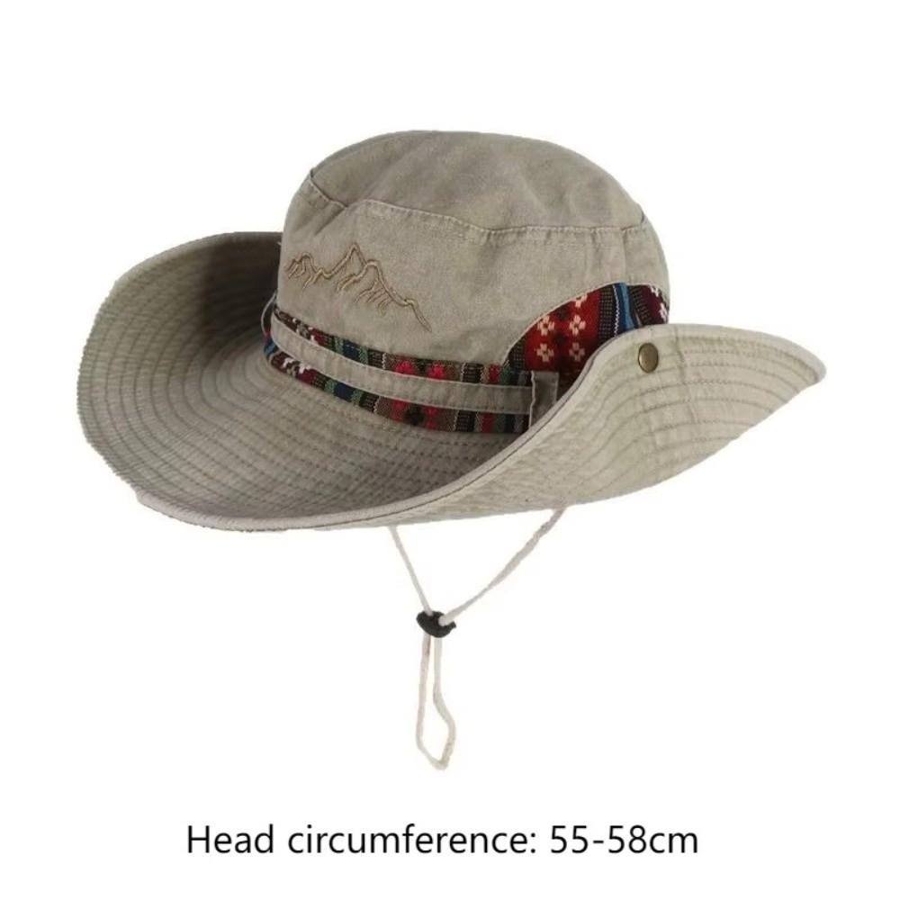Wide Brim Fisherman Cap Sun Protection Sunshade Hat Fashion Cowboy Bucket Hat
