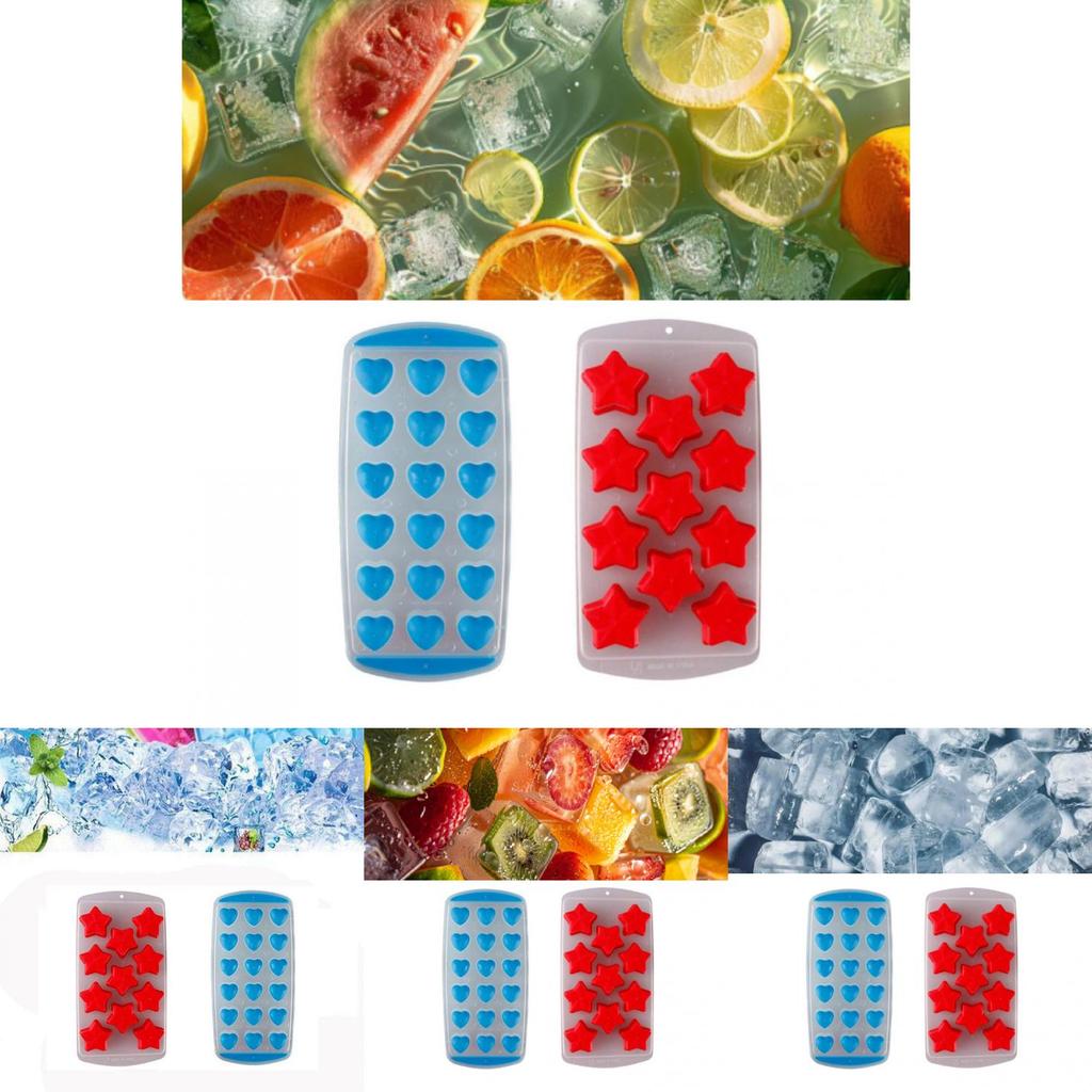 Silikonová forma na led s 11 kostkami se zábavnými ovocnými vzory Ideální pro zábavu a večírky