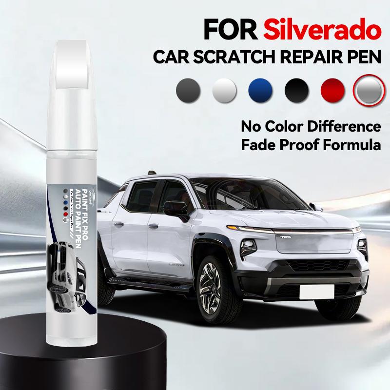 

Hot Car Dedicated For Chevrolet Silverado 1994-2025 Paint Repair Pen Touch Up Scratch Remover DIY Auto Accessories Black White S срібний