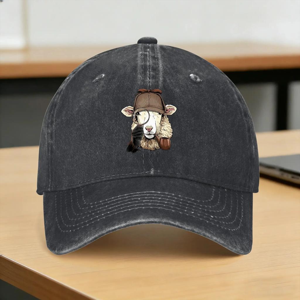 Sheep Detective Farmer Sheep Farm Animal Lover Casual Baseball Cap For UnisexTeens Summer Outdoor Sports Trucker Hat