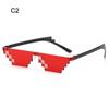 Pixel Mosaic Sunglasses Birthday/Party Cosplay Gamer Robot Sunglasses Fashion Retro Sunglasses For Men & Women Favors Gift