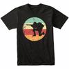 Crouching Soldier Silhouette Retro Military T-Shirt - Retro Colors