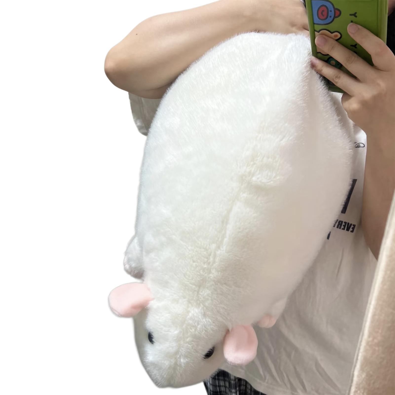 

90 см Цветочная ветка Мышь Кукла Бархатная Мягкая Обнимаемая Симуляция Большая Мышь Милая Мультяшная Плюшевая Игрушка Подушка Для Мальчика Девочки Подарок на День Рождения белый