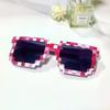 Gafas de Sol Retro Mosaico a Cuadros para Adulto - Gafas de Declaración de Moda Trendy
