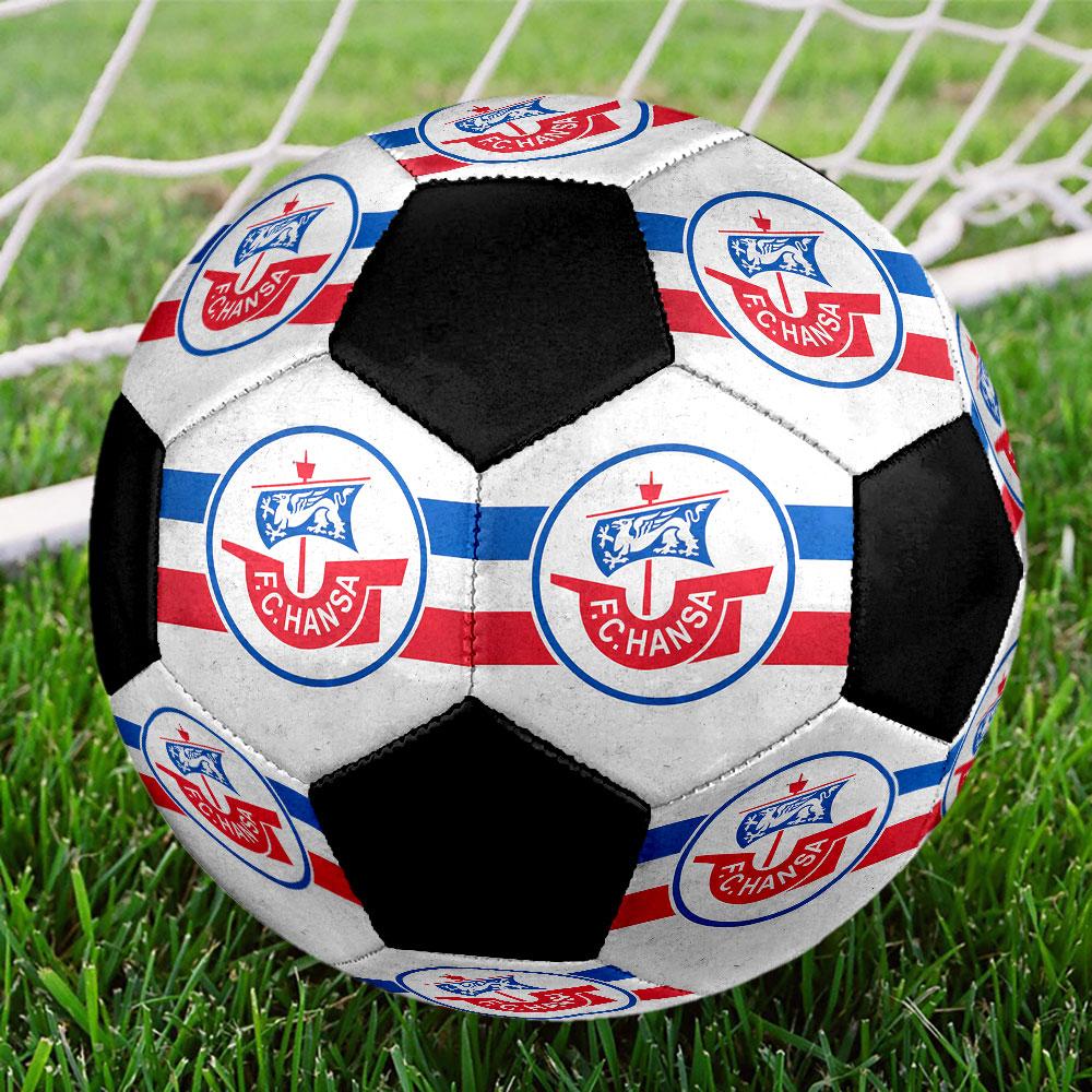 1pc FC Hansa Rostock Soccer Ball Size 5 Indoor Soccer Ball Fashion Colorful Backyard Game - Great For Sports Fans Gift HE42
