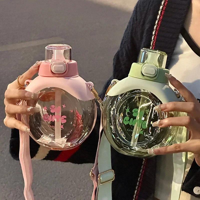 500ML Children's Water Bottle Portable Outdoor Bounce Cap Plastic Cup Cute Student Water Bottle Fashionable Sports Water Bottle