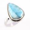 Natural Republic Larimar Gemstone Handmade 925 Sterling Silver Ring S.8" j3A71