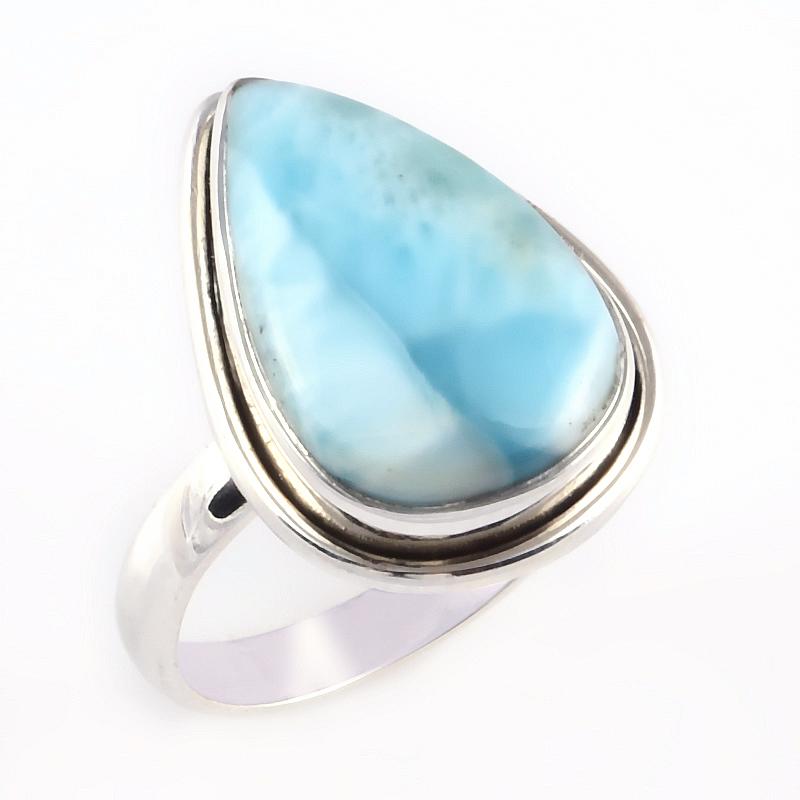 Natural Republic Larimar Gemstone Handmade 925 Sterling Silver Ring S.8" j3A71