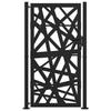 VidaXL Garden Gate Black 105x180 Cm Steel Light Design, Fence Door, Outdoor Door, Metal Door, 4100952