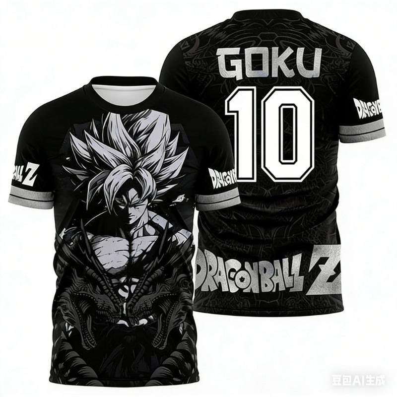2026 Summer Retro Dragon Ball Sports T-shirt, Men's 3D Printed Short
