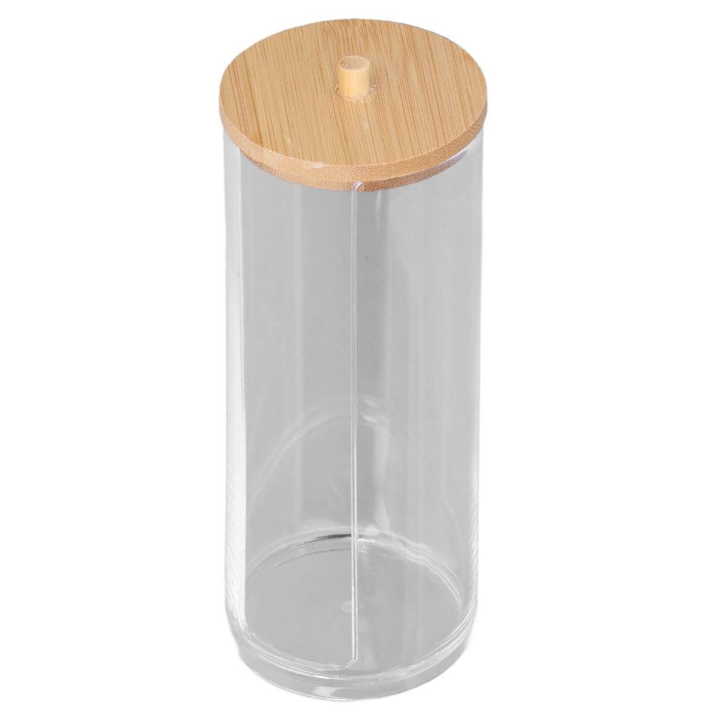 PS Makeup Cotton Swabs Holder Decorative Cosmetic Pads Container Cotton Pad Dispenser Bathroom