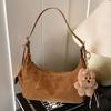 Stylish Niche Suede Bag Women's Winter Commuter Messenger Bag Fashionable Retro Shoulder Bag