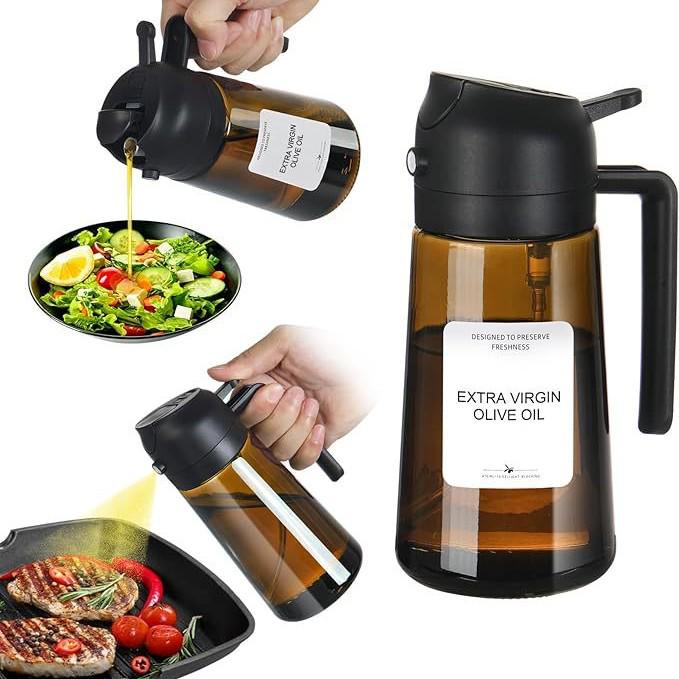Dual-Use Glass Olive Oil Sprayer Bottle: Atomizing and Light-Blocking Design for Spray or Pouring