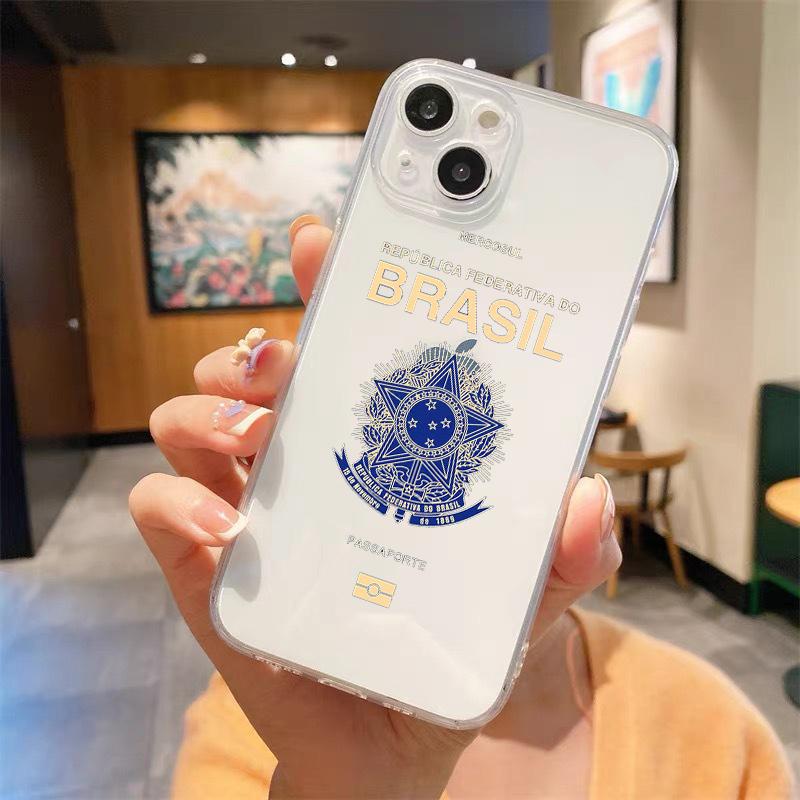 

Прозрачный чехол для телефона с паспортом Алжира и России для iPhone 14 13 12 11 Pro Max 7 8 Plus X XR XS Max SE 2022, мягкий силиконовый чехол Fundas iPhone 7 8 SE