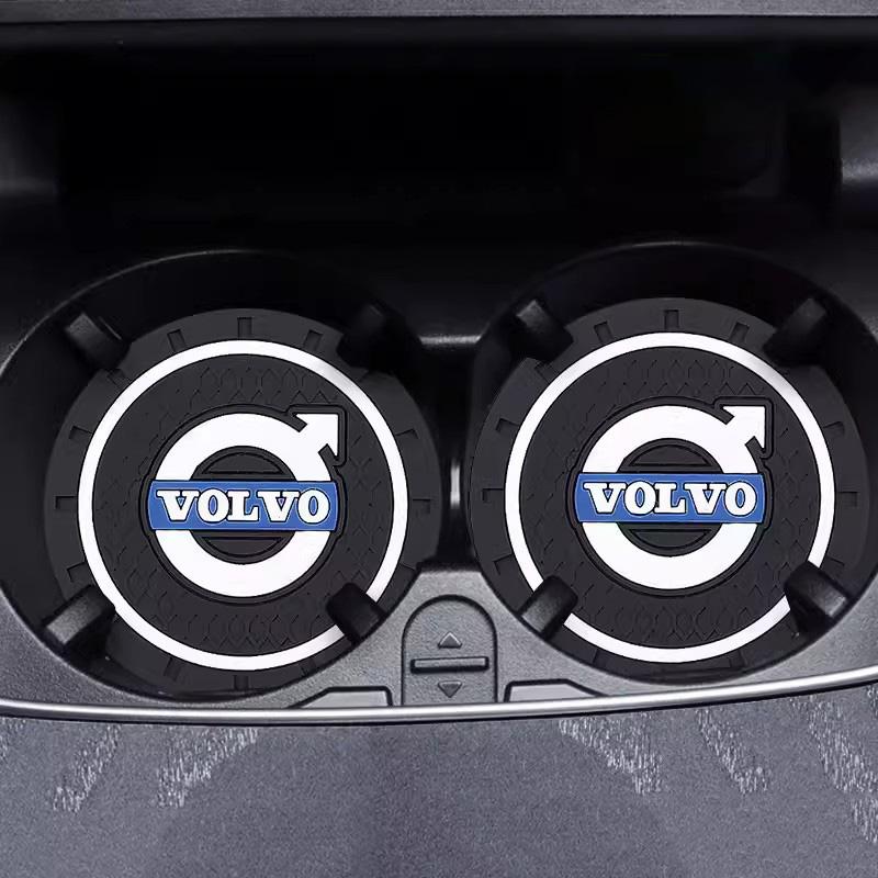 

2Pcs Silicone Car Coaster Water Cup Slot Non-Slip Pad Drink Mat For Volvo S40 S80L S60 S90 XC40 XC60 XC90 V40 V60 V90 Accessory