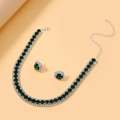 Light Luxury   Necklace Earrings Set Women Banquet Weddings Bride Jewelry Accessories