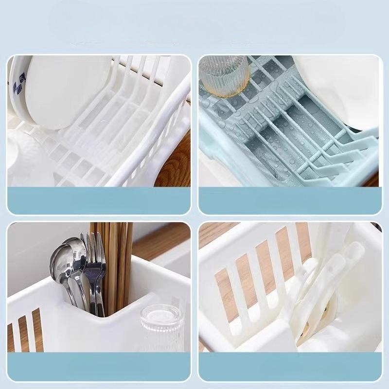 Kitchen Sink Draining Bowl Rack,filter Basket, Dishes Chopsticks Shelf Multi-functional Double Layer Dishwashing Storage Basket