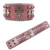 European and American Punk Cross Rhinestone Bracelet Design Diamond PU Leather Bracelet