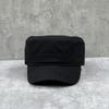 Large Size Rear Sealing Black Hat Men'S Spring And Summer Cap Middle-Aged Youth Flat Top Hat Casual Thin Cotton Cloth