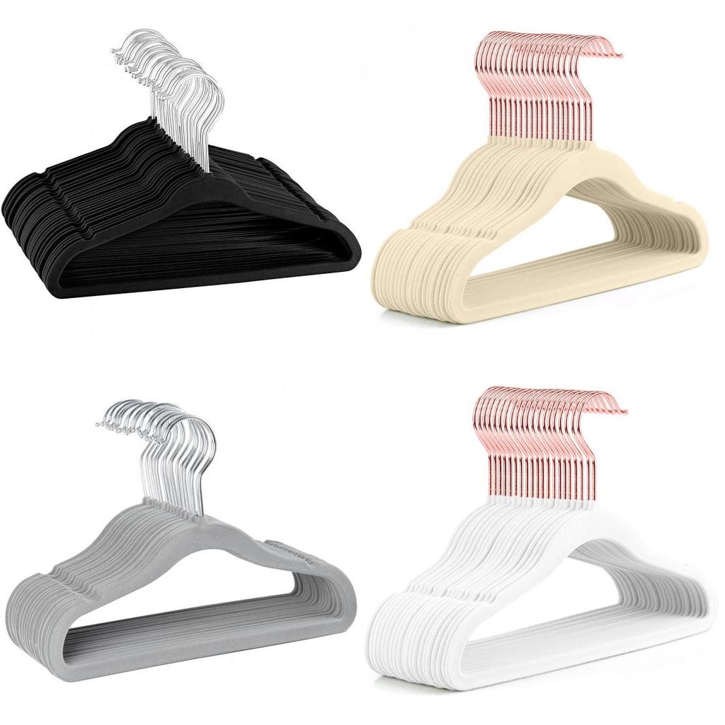 Plastic Suede Baby Clothes Hangers With Nonslip Design For Kids Storage And Organization
