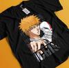 Bleach Anime Tshirt Ichigo Bankai T-Shirt Mens Womens Tees Top Aizen Yhwach Tee Zaraki Kenpachi Shirt