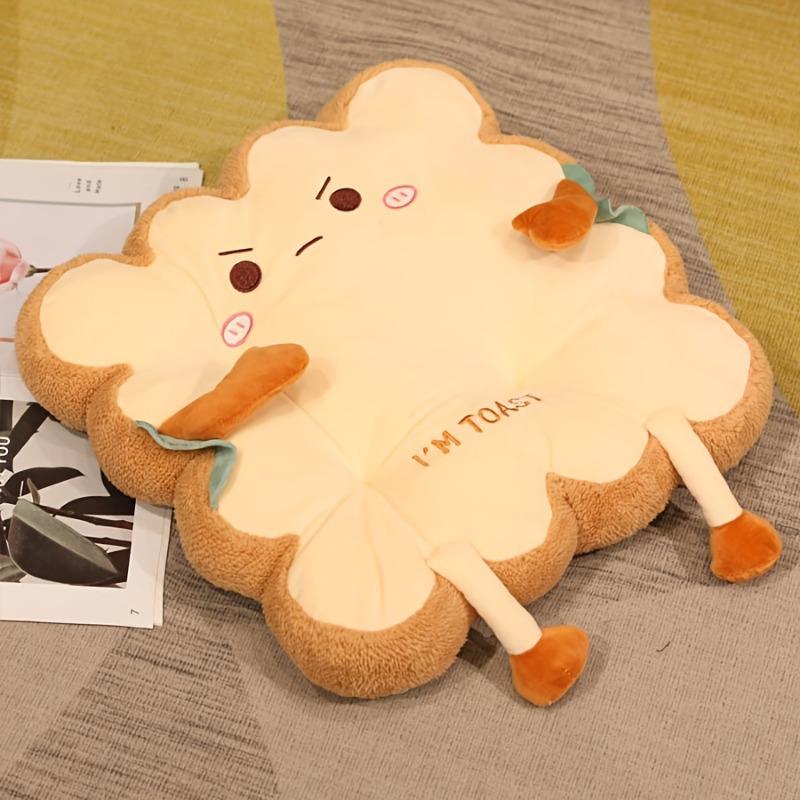 1pc Comfortable Cartoon Toast Seat Cushion Perfect Anti-Fatigue Pillow For Home & Office Seating
