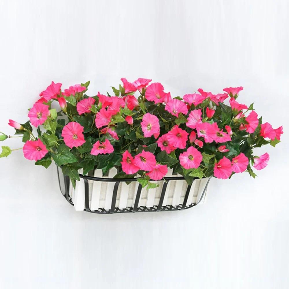 Fake Simulation Morning Glory Wedding Home Decor Rose Red Purple Yellow Branch Artificial Flowers For Wedding Garden Decoration