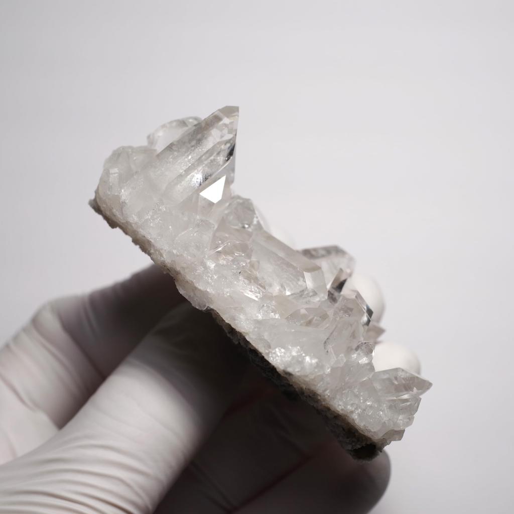 [N2 Stone Natural] Natural Quartz Crystal Cluster - Arkansas, USA - Specimen | (46 | "One-of-a-kind" Rough Stones: Approx. 64g, 68x47x27mm)