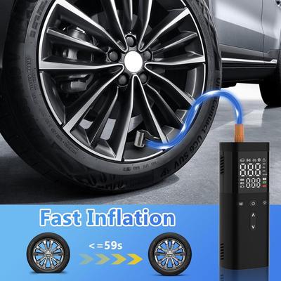 Tire Inflator Portable Air Compressor,150PSI Air Pump for Car Tires, 5X Faster Portable Air Pump with Digital Pressure Gauge for