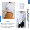 Meme Extra Blouse Short Sleeve Striped Summer Plain Short Sleeve Top Cut and Sewn Dolman Sleeve Office Stylish Summer Clothes Loose Round Collar