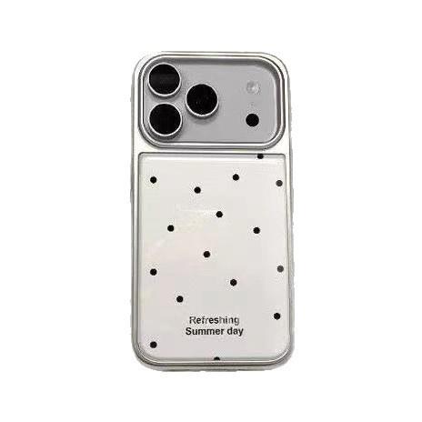 Ins Simple Polka Dot Suitable for Apple IPhone16/17Pro Mobile Phone Case 15 Epoxy Water Condensation 14Pro Large Hole Cover