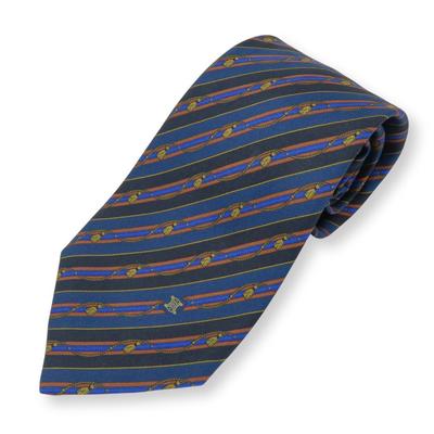 Used Tie Regimental Tie Navy System Multicolor Suit