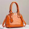 Solid Pu Color Shell Shaped Handbag With Mobile Card Pouches For Outings Casual