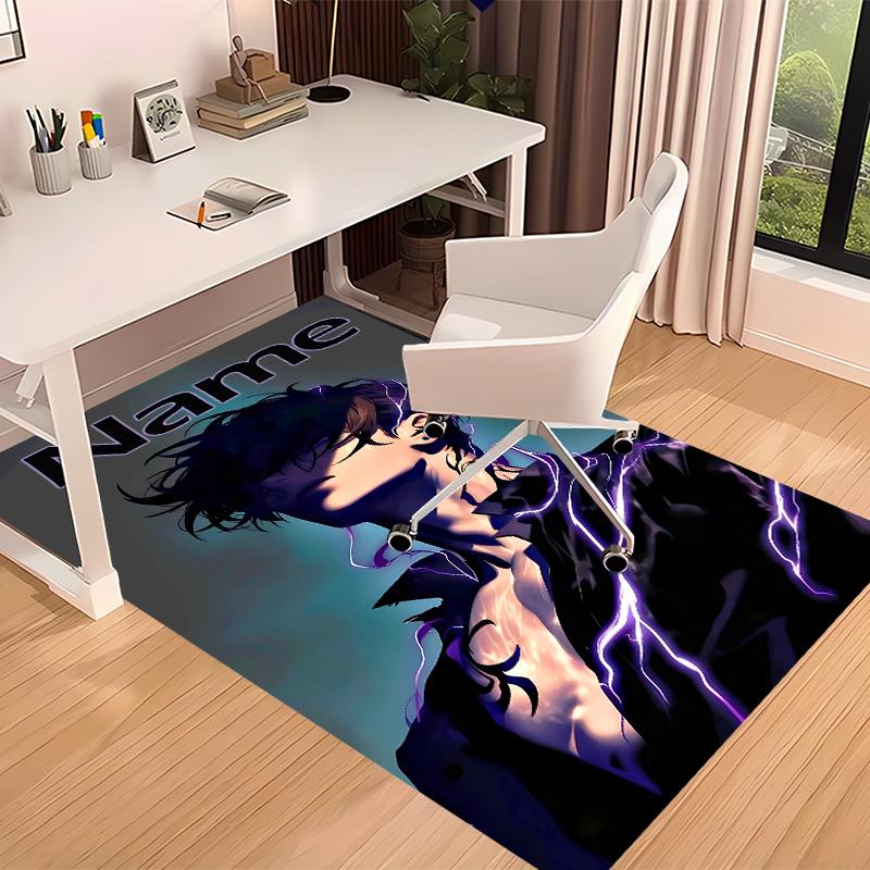 Custom personalization Solo Leveling Print Area Rug - Soft, Washable Non-Slip Indoor Mat,Living Room,Home&Office Decorative Rug