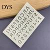 Easy Clean Silicone Dessert Molds Alphabet Number Mold for Cake Decorating, Mini Letters 0-9 Fondant Baking Tool, Flexible Non-stick Resin Craft