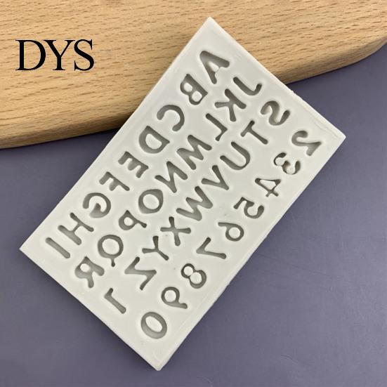 Easy Clean Silicone Dessert Molds Alphabet Number Mold for Cake Decorating, Mini Letters 0-9 Fondant Baking Tool, Flexible Non-stick Resin Craft