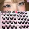 Yue Jiao Niang Black Gold Loli Thick Comic Lashes - Barbie Devil Style for Light Western Makeup (Novice-Friendly)