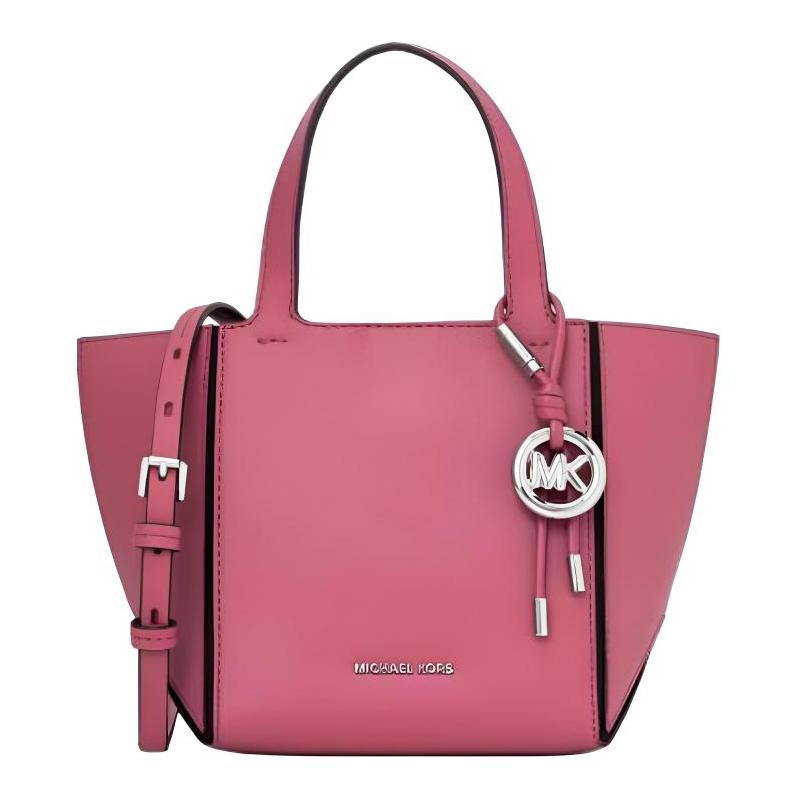 MICHAEL KORS Jordi Metal Pendant Tote Bag Tote Bag Shopping Bag Cowhide Shoulder Handbag Small Women's Rosewood Color