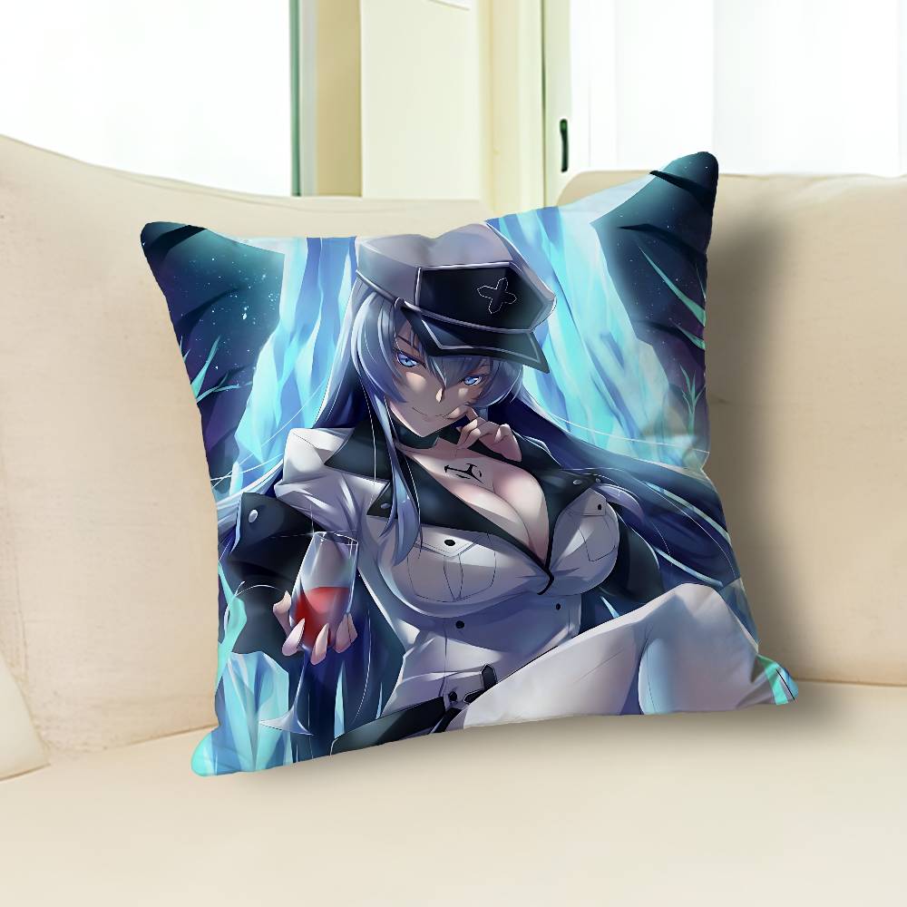 Cool E-Esdeath Kill Anime Berühmtheit Merchandise All-Match Bedruckter Kissenbezug Sofa Auto Büro Zimmer Dekoration Schutz