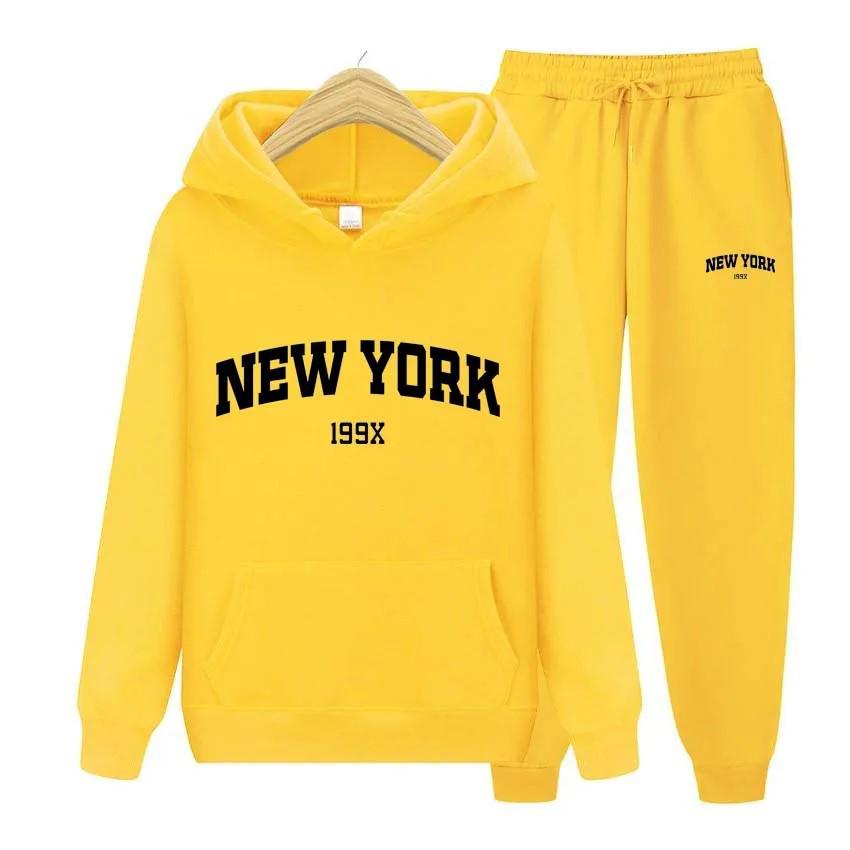 

2026 Autumn New York Letter Sweatshirt & Sweatpants Set for Men & Women XXXL