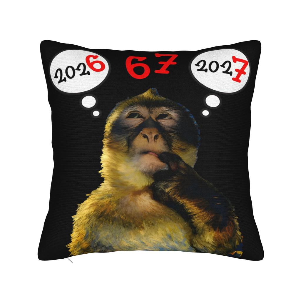Thinking Monkey Meme Pillowcases Accessories Soft Cushion Cover Gift Throw Pillow Case Cover Bedroom Multiple Sizes