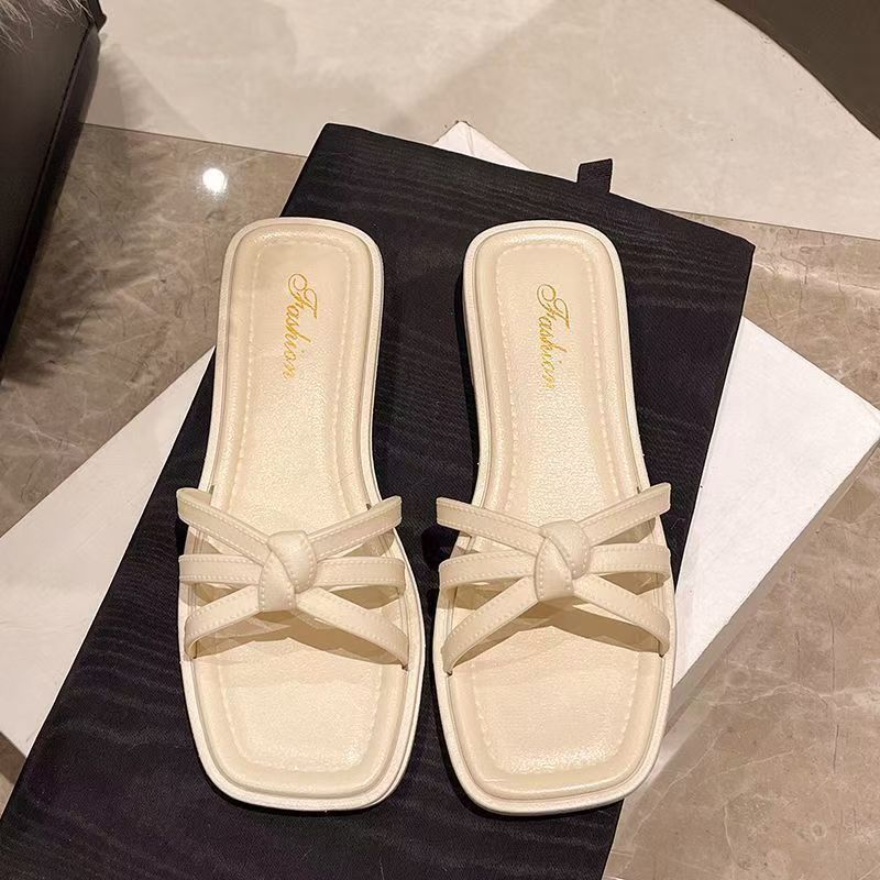 Cross-band one-word drag women comfortable wear beach seaside new summer fashion versatile cool slippers