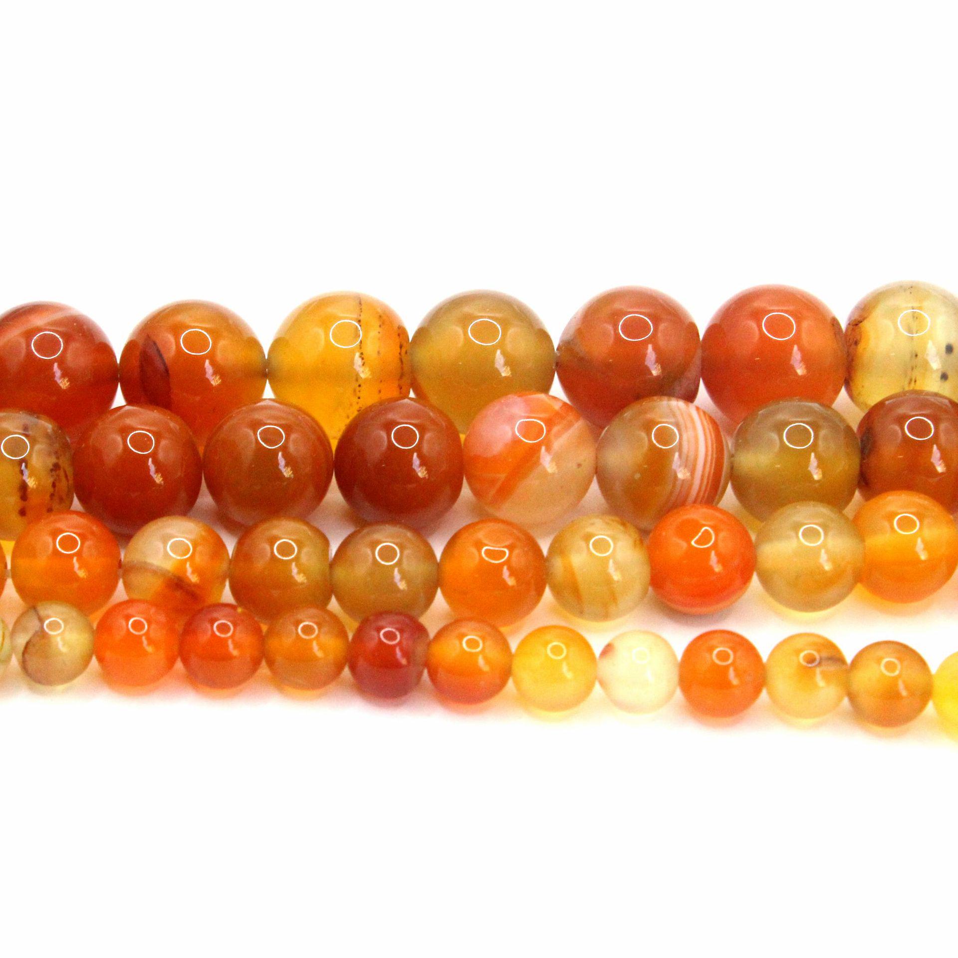 

Natural Orange Striped Agate Beads for DIY Jewelry Making and Bracelet Crafts 6mm/strand [~60 beads]