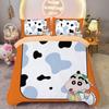 Crayon Shin-chan Quilt Cover with Pillowcase Cartoon Anime Print Bedding Set Fabric Soft Twin Bed Size Kids Gifts Various Sizes