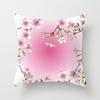 Peach Leather Velvet Fresh Pink Flower Pillowcase Home Sofa Pillow Cushion Cover Core-free