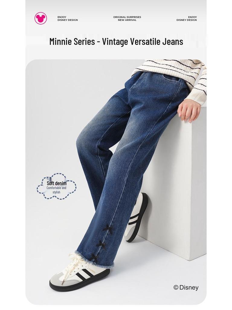 Retro Gewaschene Mädchen Straight-Leg Jeans - Neue Herbst Bequeme & Vielseitige Lange Hosen