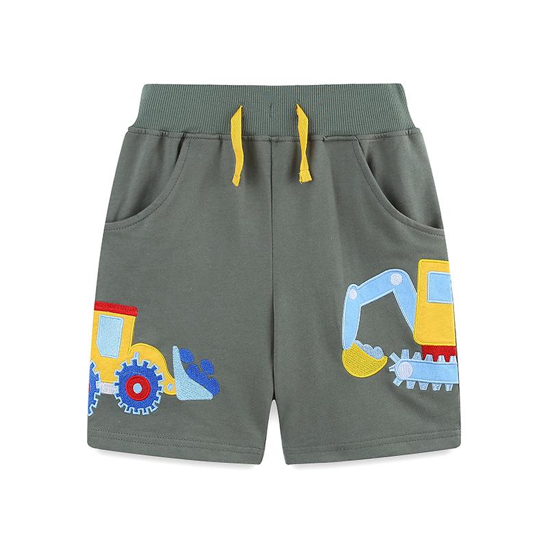 European Style Boys Cartoon Embroidery Summer Shorts 2025 2 Years (90 cm)