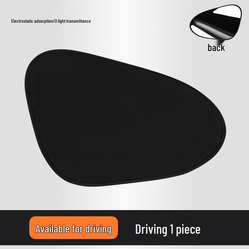 Black Vinyl Car Side Window Sunshade: Opaque, Heat-Insulating, Quick-Adhering Sun Protection Curtain