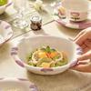 Mibeili Cute Cream-Style Ceramic Dinnerware Set
